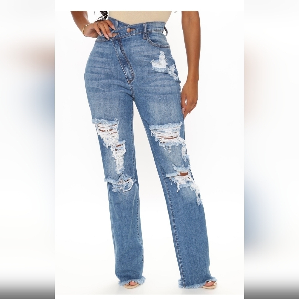 Light Wash High rise Baggy jeans